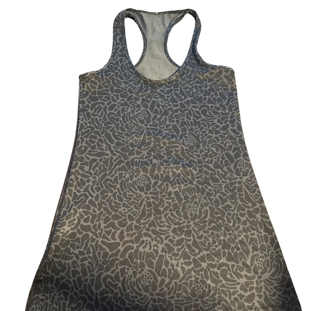 lululemon athletica Gray Patterned Tank Top